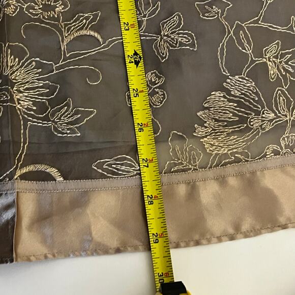 Coldwater Creek Gold Embroidered Midi Skirt great for holidays- women’s large - Picture 7 of 7